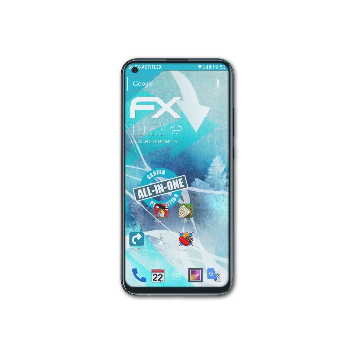 ATFOLIX Displayschutz(für Huawei P40 lite E) 3x FX-ActiFleX