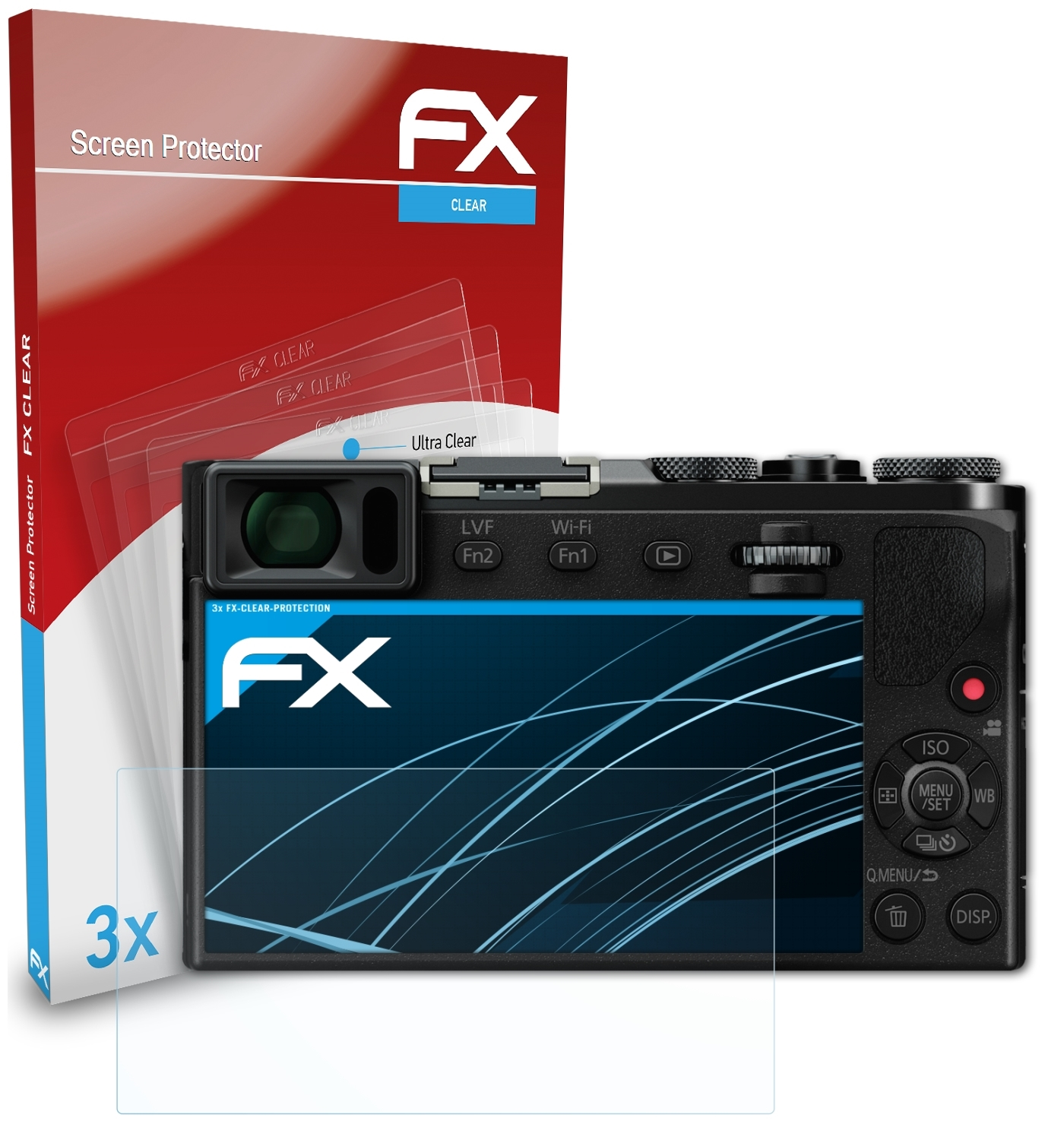 Displayschutz(für FX-Clear Lumix Panasonic ATFOLIX DMC-GM5) 3x