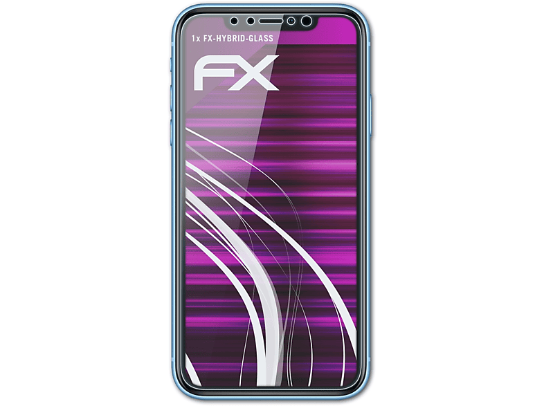 ATFOLIX FX-Hybrid-Glass Schutzglas(für Apple iPhone XR (Front cover))