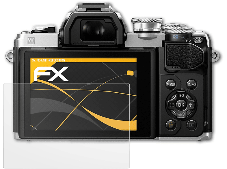 ATFOLIX 3x FX-Antireflex Displayschutz(für Olympus Mark III) E-M10