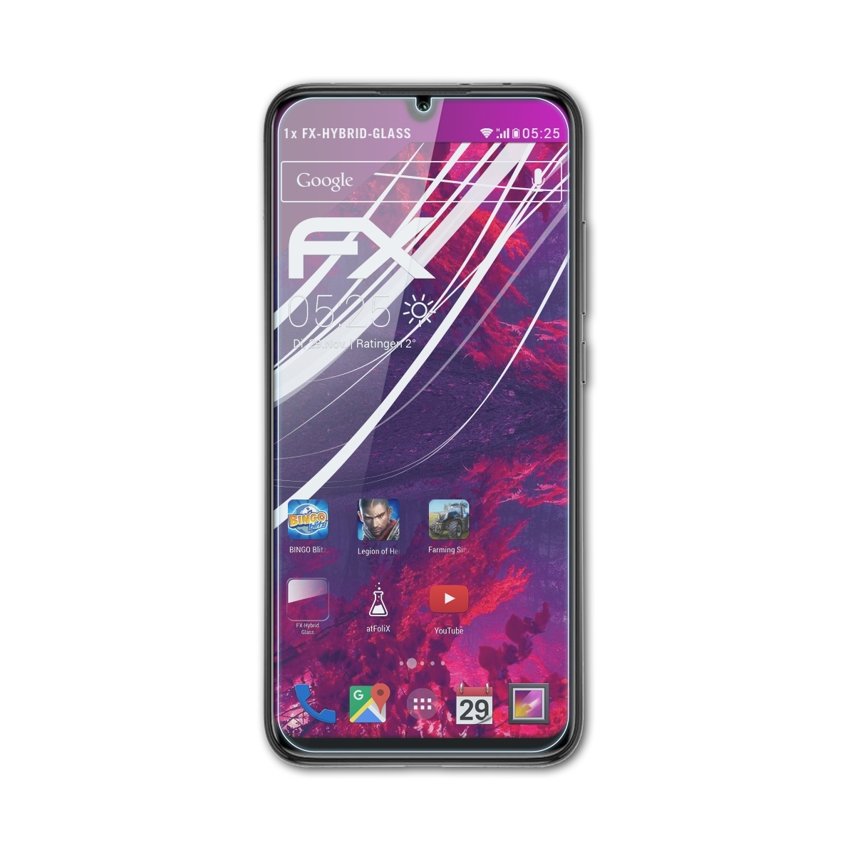 ATFOLIX FX-Hybrid-Glass Schutzglas(für Xiaomi Mi A3)