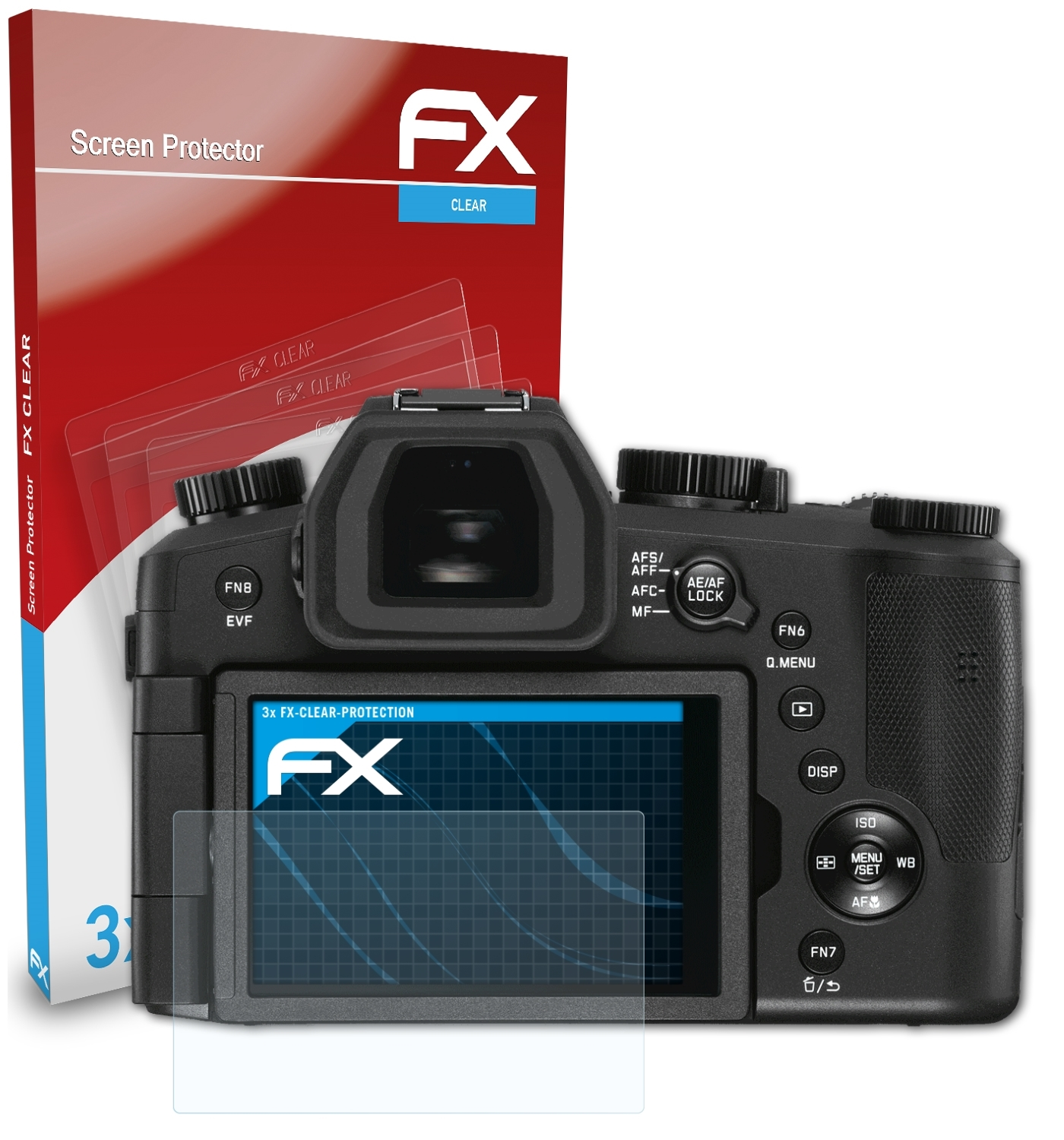 ATFOLIX 3x FX-Clear Displayschutz(für Leica V-Lux 5)