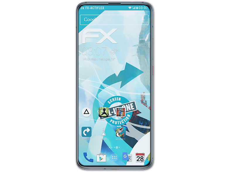 F2 Xiaomi Poco Pro) 3x Displayschutz(für ATFOLIX FX-ActiFleX