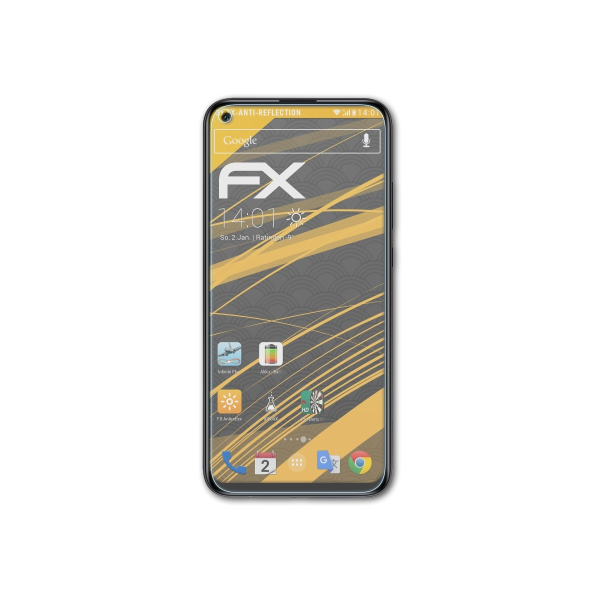 ATFOLIX P40 Displayschutz(für Huawei 3x lite FX-Antireflex E)