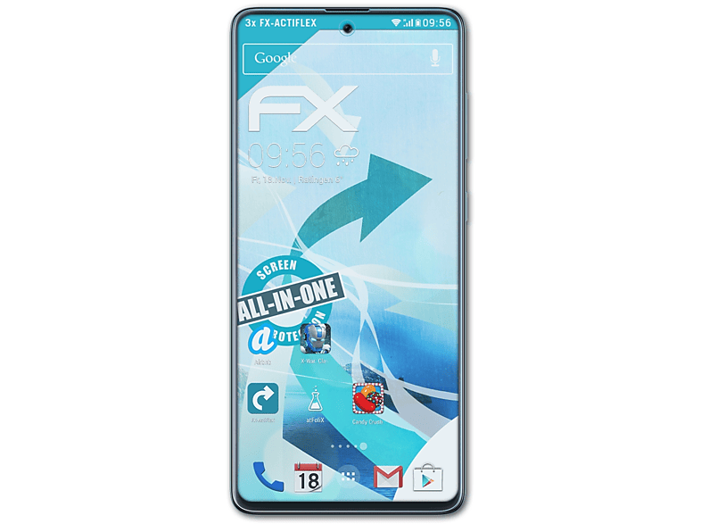 ATFOLIX 3x FX-ActiFleX Displayschutz(für Samsung Galaxy A71)