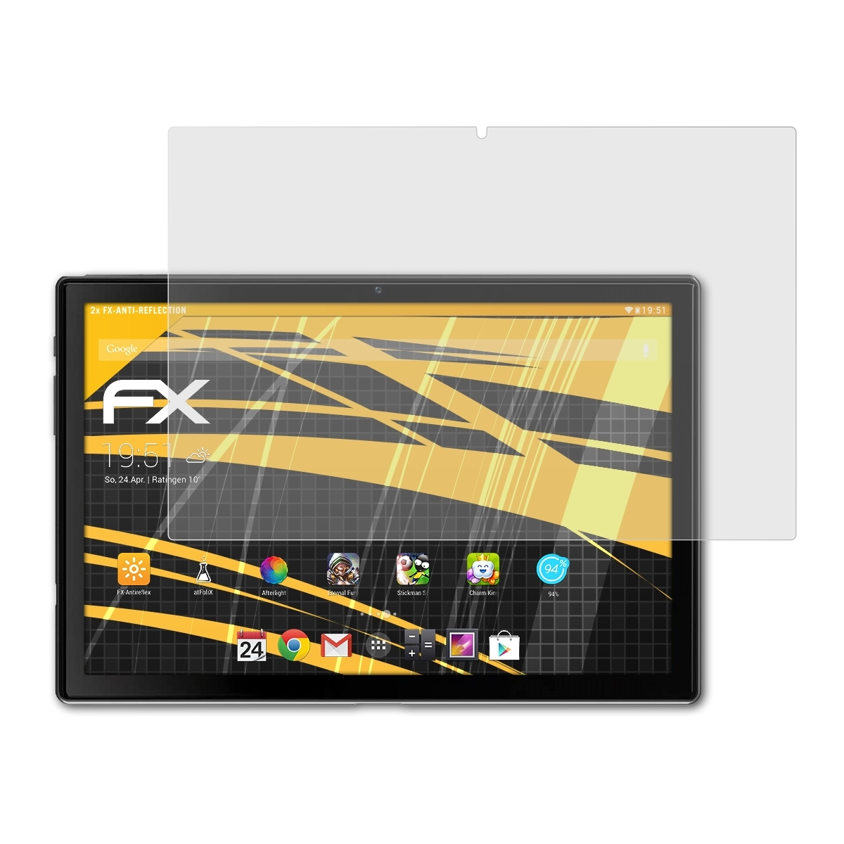 ATFOLIX 2x FX-Antireflex Displayschutz(für Blackview Tab 8)