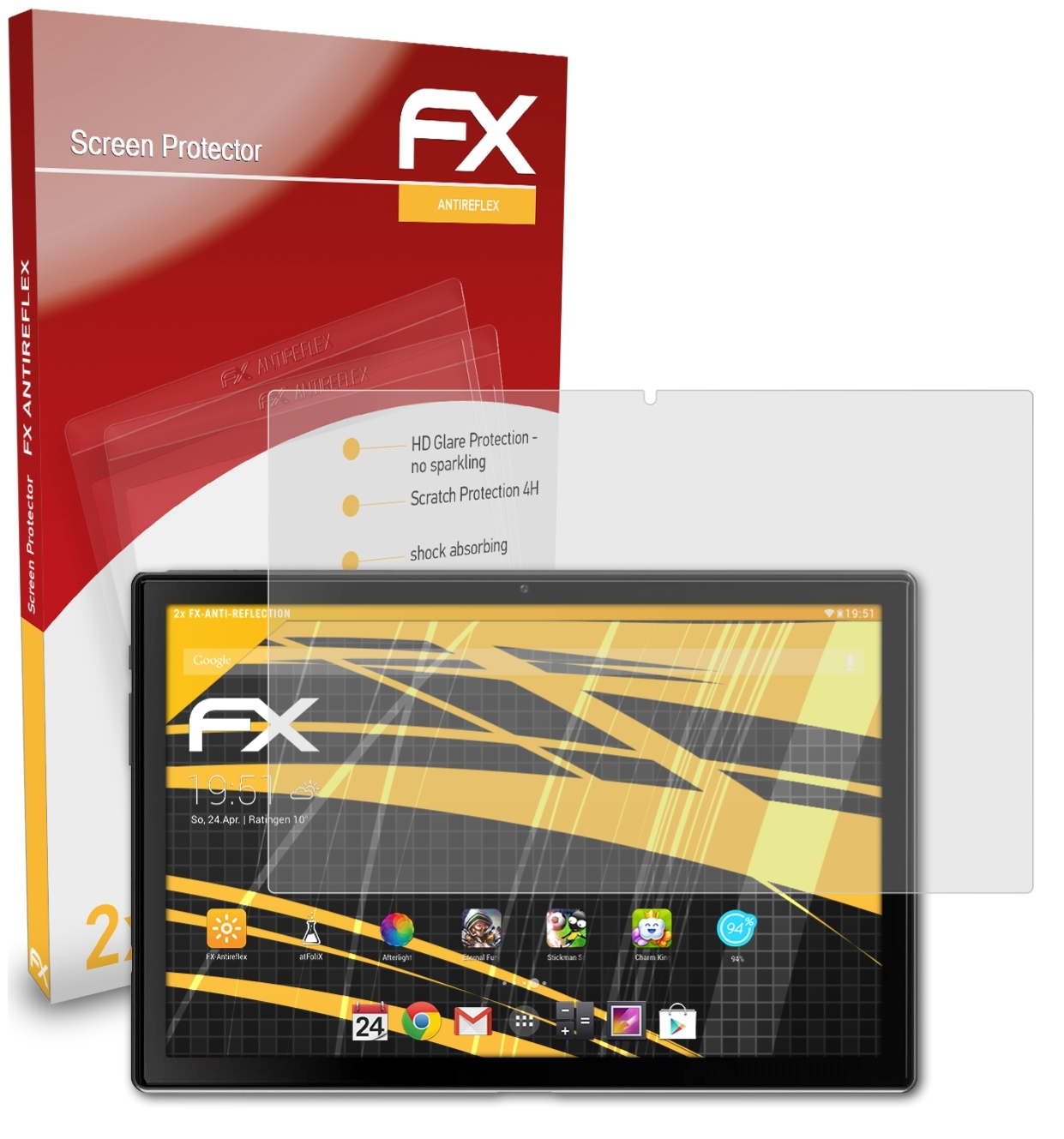 Blackview FX-Antireflex Displayschutz(für Tab 8) 2x ATFOLIX