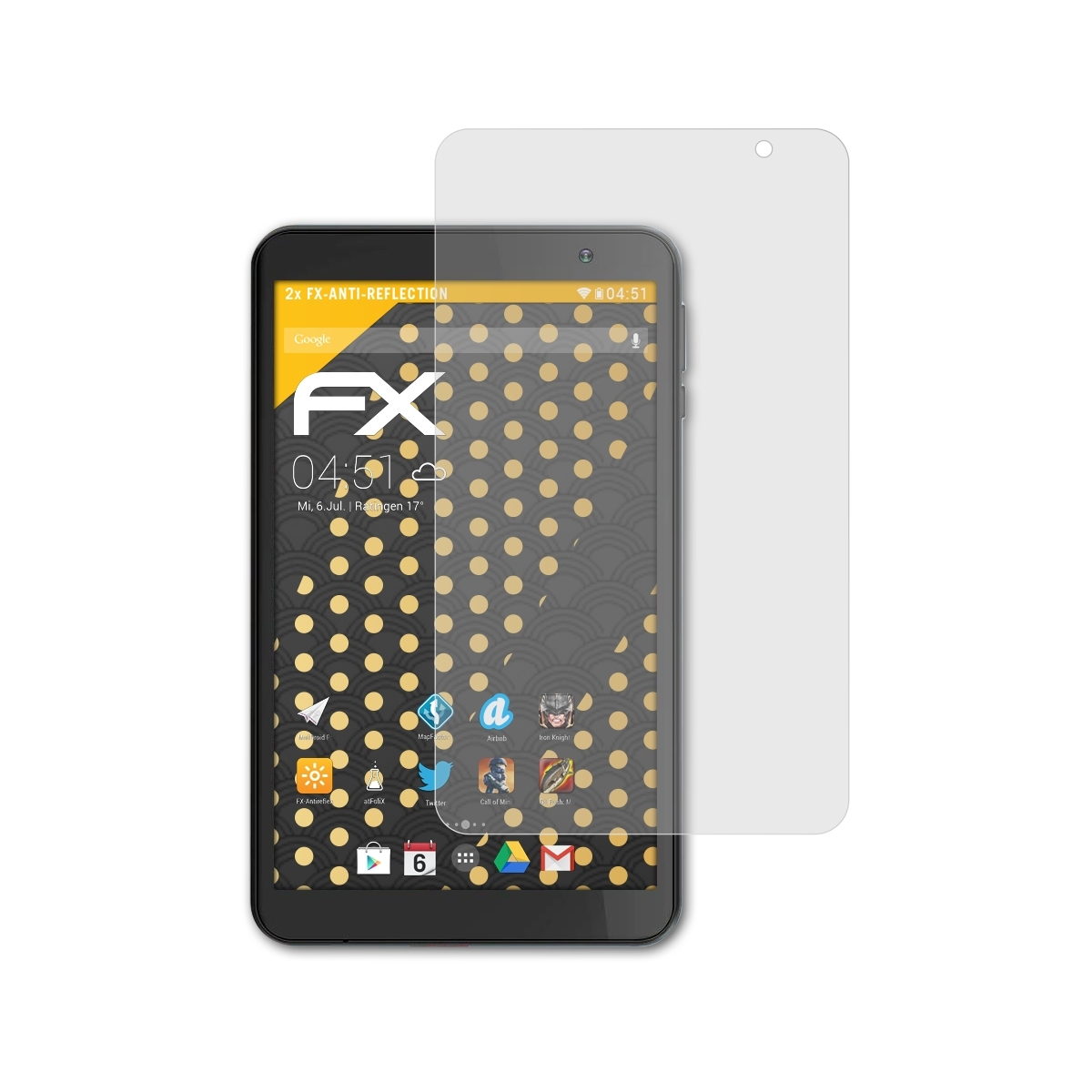 ATFOLIX 2x FX-Antireflex Displayschutz(für Vankyo MatrixPad S8)