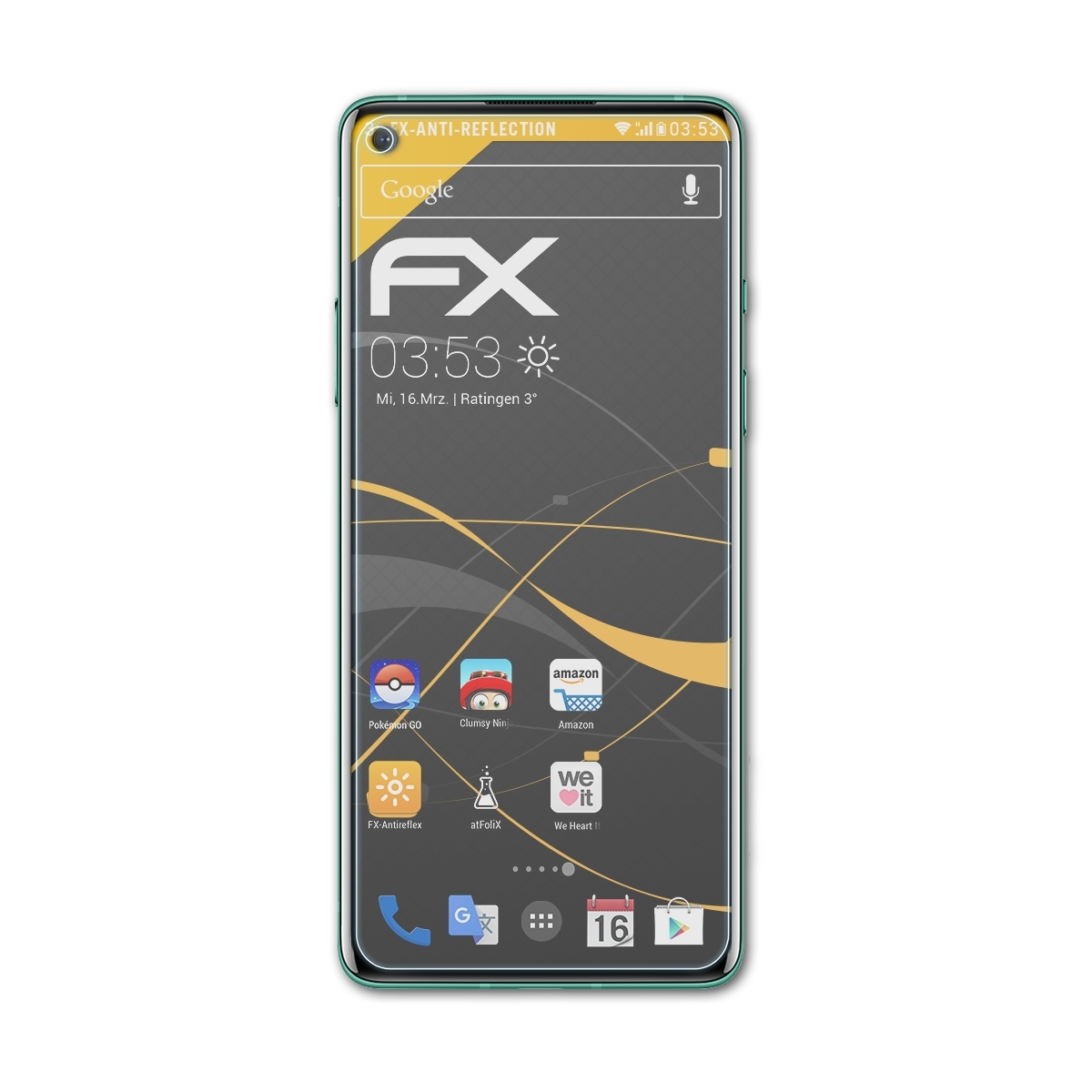 ATFOLIX 3x FX-Antireflex 8) Displayschutz(für OnePlus