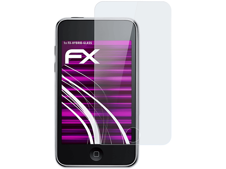 ATFOLIX iPod Apple Schutzglas(für FX-Hybrid-Glass touch 2G)