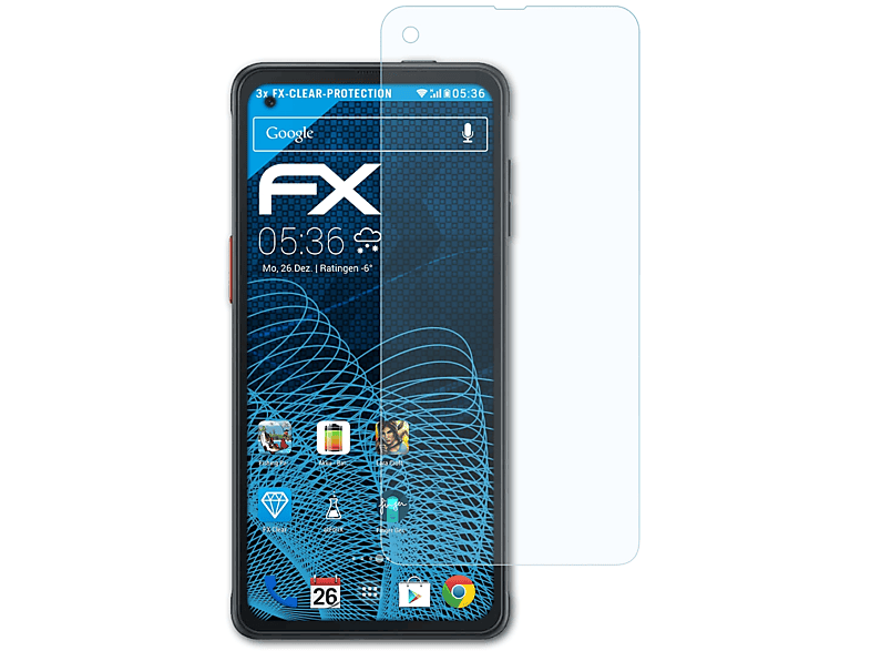 ATFOLIX 3x FX-Clear Displayschutz(für Samsung Galaxy XCover Pro)