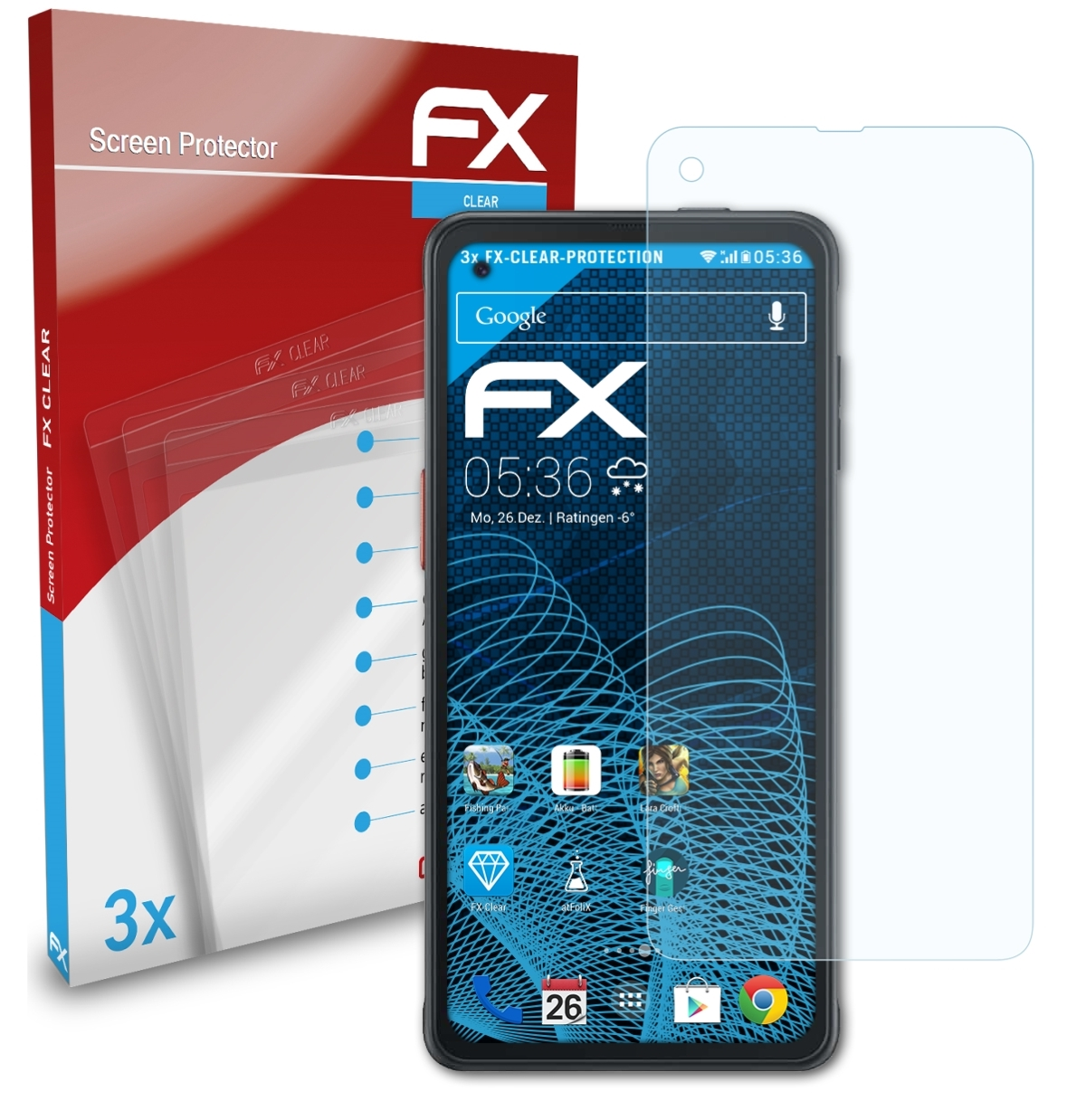 ATFOLIX 3x FX-Clear Displayschutz(für Samsung Pro) Galaxy XCover