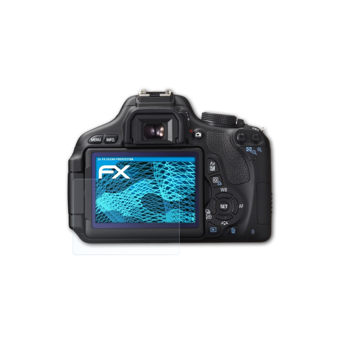 ATFOLIX 3x FX-Clear Displayschutz(für Canon 600D) EOS