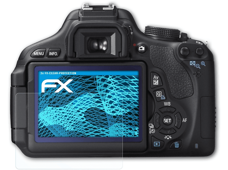 ATFOLIX 3x FX-Clear Displayschutz(für Canon EOS 600D)