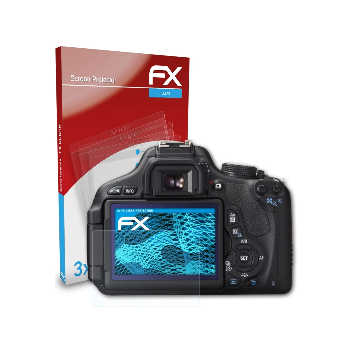 Displayschutz(für Canon ATFOLIX EOS 3x FX-Clear 600D)