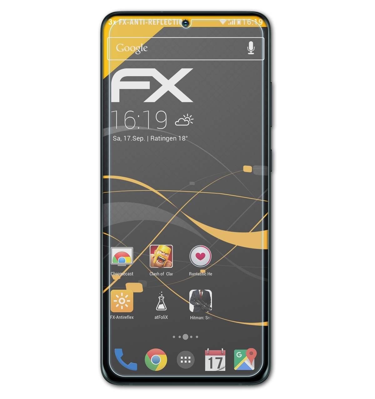 Displayschutz(für FX-Antireflex Galaxy 3x ATFOLIX Samsung Ultra) S20