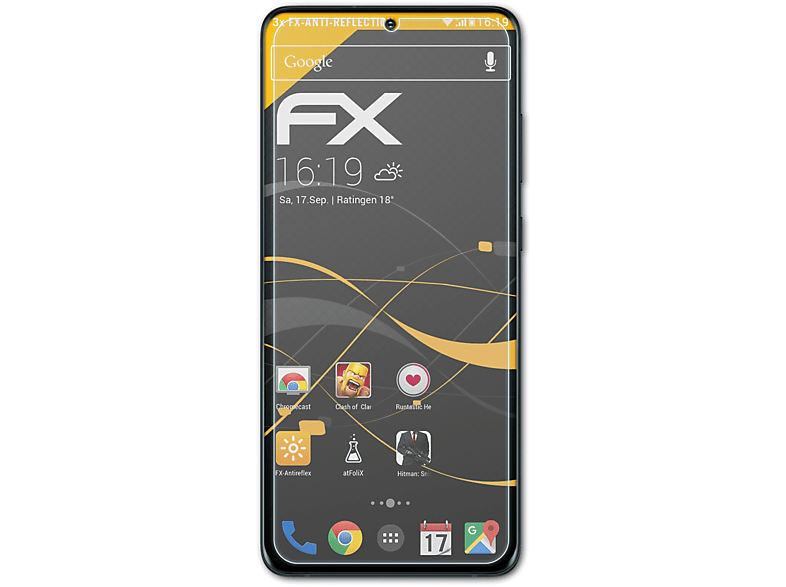 ATFOLIX 3x FX-Antireflex Displayschutz(für Samsung Galaxy S20 Ultra)