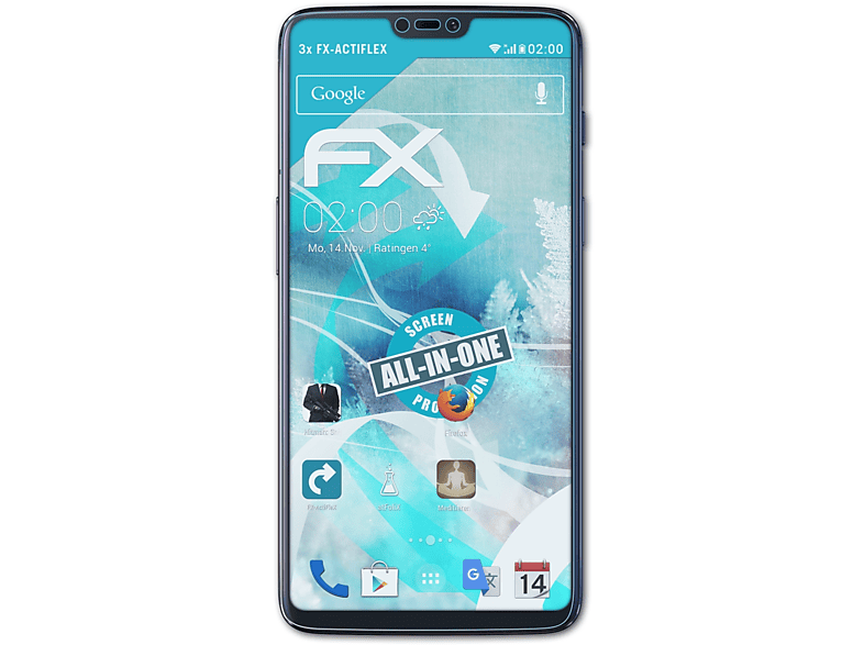 OnePlus FX-ActiFleX ATFOLIX 3x Displayschutz(für 6)