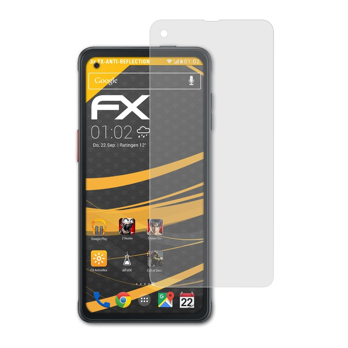 ATFOLIX 3x Samsung FX-Antireflex XCover Pro) Galaxy Displayschutz(für