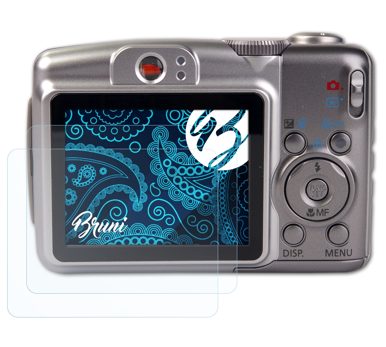 BRUNI 2x Basics-Clear Schutzfolie(für A720 Canon IS) PowerShot