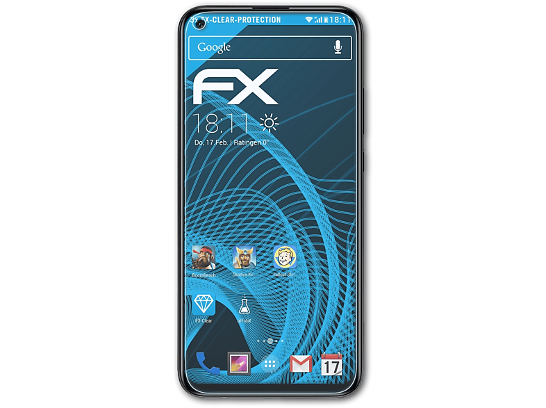ATFOLIX 3x FX-Clear Displayschutz(für Huawei P40 lite E)