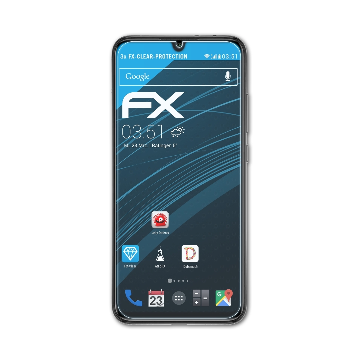 3x Mi Displayschutz(für Xiaomi FX-Clear ATFOLIX A3)