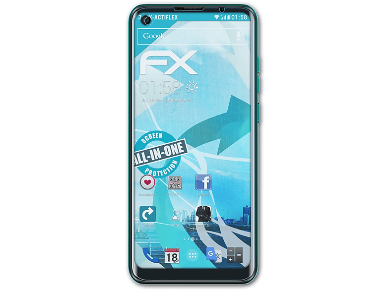 FX-ActiFleX 11P) 3x ATFOLIX Displayschutz(für Ulefone Note