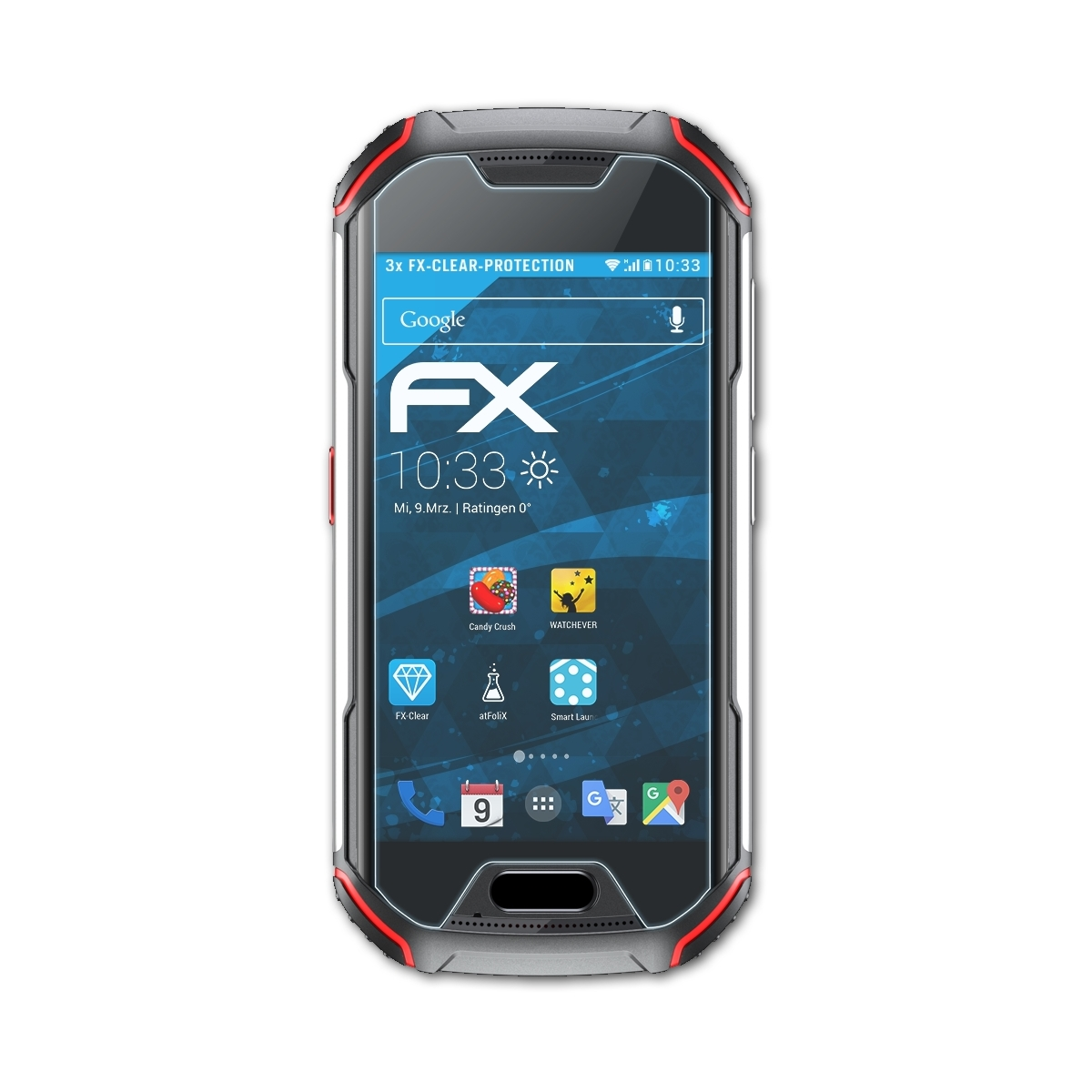 ATFOLIX 3x FX-Clear XL) Atom Displayschutz(für Unihertz