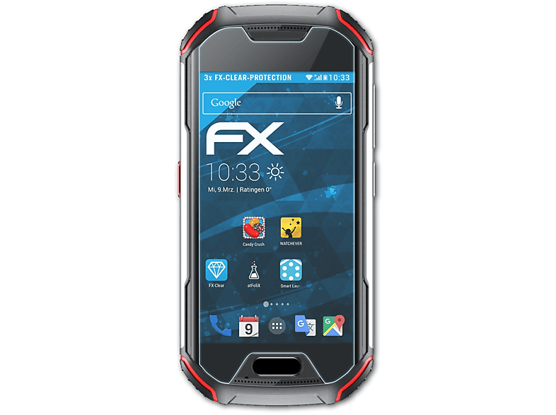 ATFOLIX 3x FX-Clear Displayschutz(für Unihertz Atom XL)