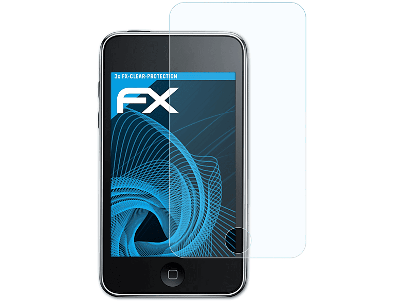 ATFOLIX 3x FX-Clear Displayschutz(für touch Apple 2G) iPod