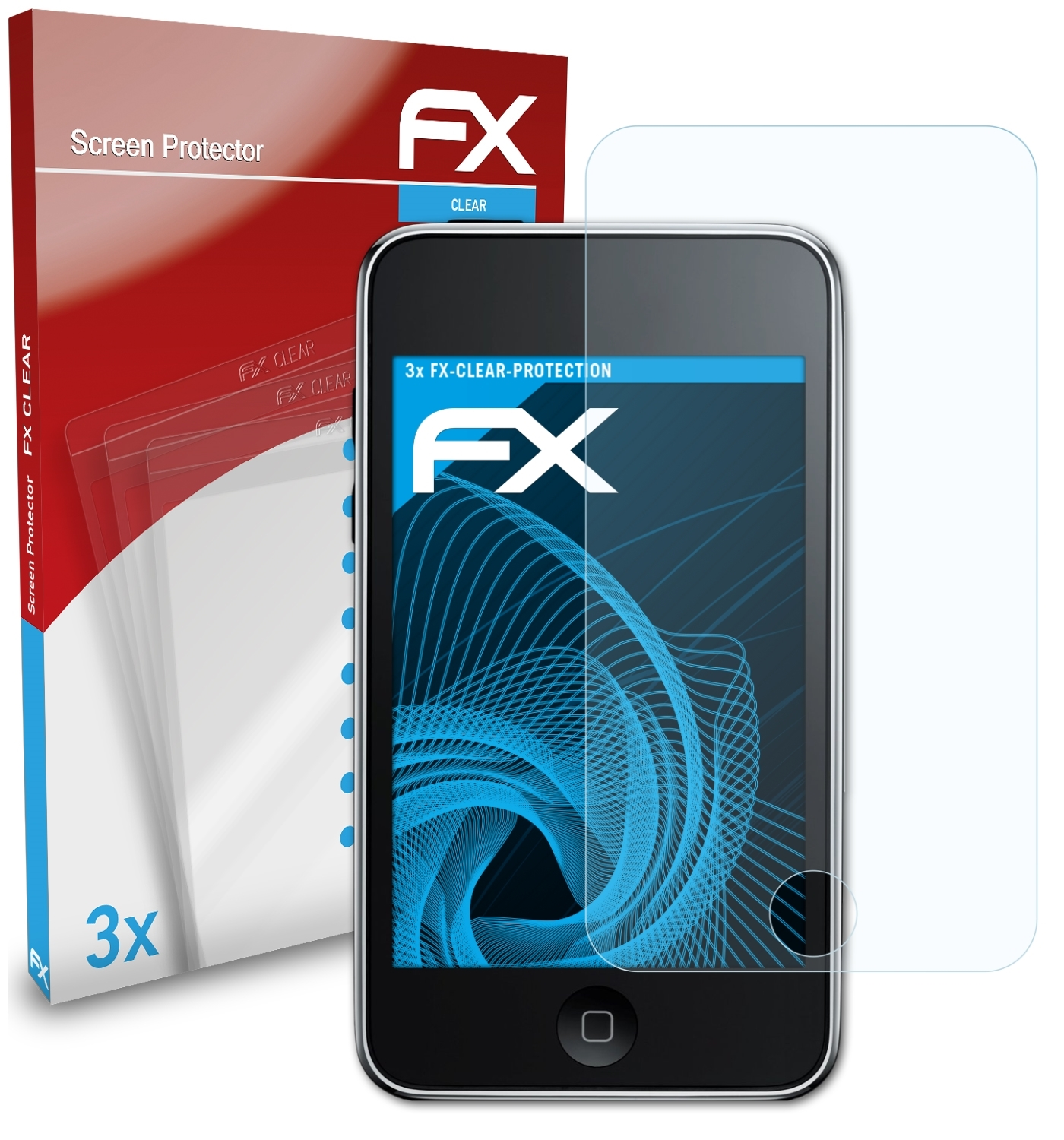 ATFOLIX 3x FX-Clear Displayschutz(für Apple iPod touch 2G)