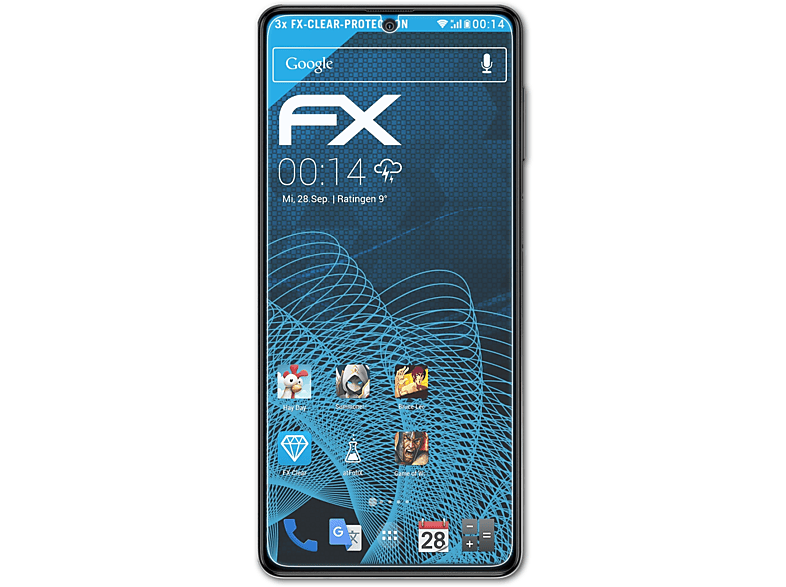 ATFOLIX 3x FX-Clear Samsung Galaxy Displayschutz(für F62)