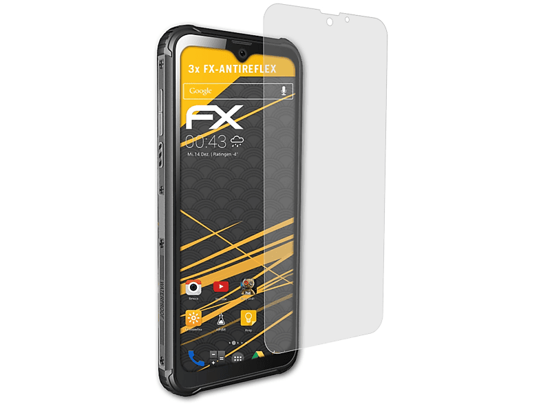 ATFOLIX 3x FX-Antireflex Displayschutz(für Blackview BV9800 Pro)