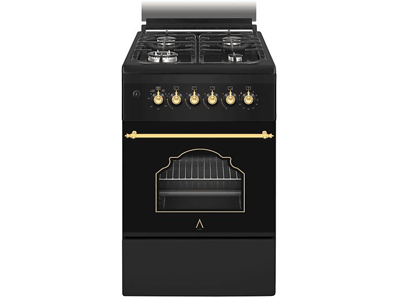 Cocina de gas Cocina de Gas ALPHA Vulcano Gold50 Rustica Oro ALPHA, 46 lL, Esmalte fácil de