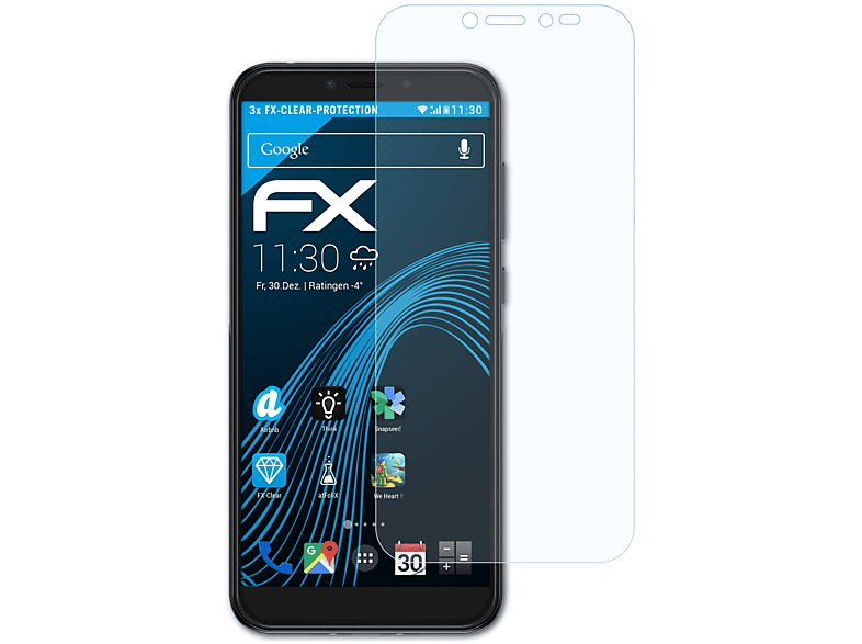 ATFOLIX Displayschutz(für 3x (2019)) FX-Clear 1S Alcatel