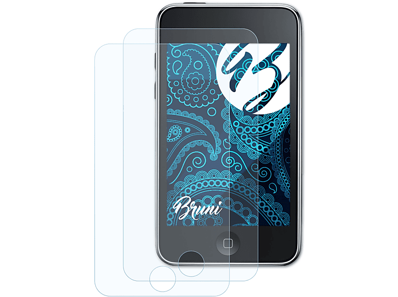 BRUNI 2x Basics-Clear Schutzfolie(für Apple iPod touch 2G)