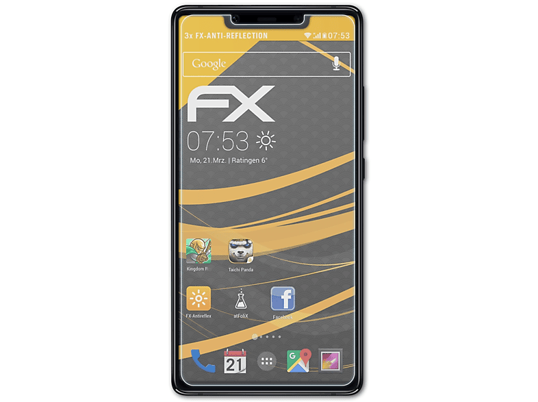 ATFOLIX 3x FX-Antireflex Displayschutz(für Xiaomi Mi 8 SE)