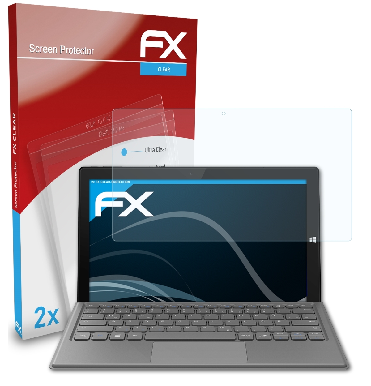 ATFOLIX 2x Displayschutz(für Trekstor S11B) Primetab FX-Clear