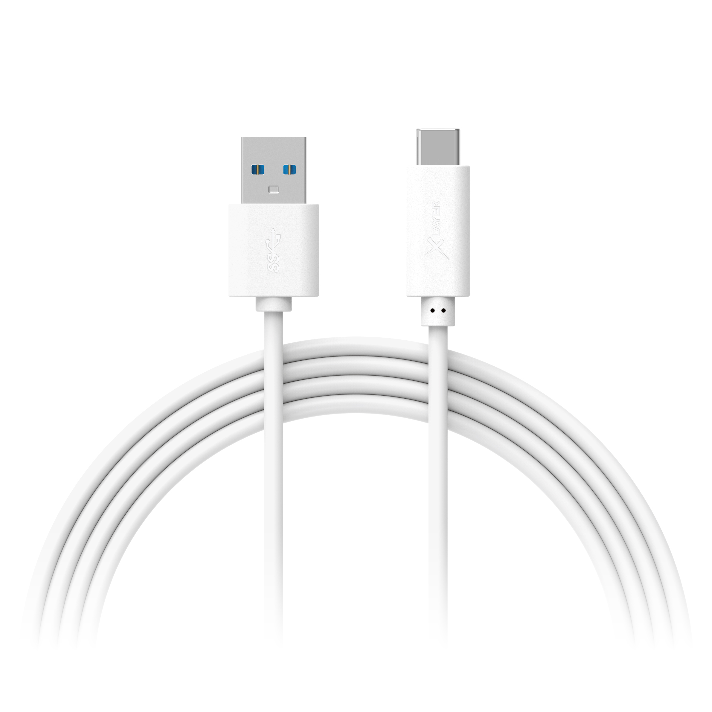 USB-C Colour weiß XLAYER Line USB-Kabel Ladekabel