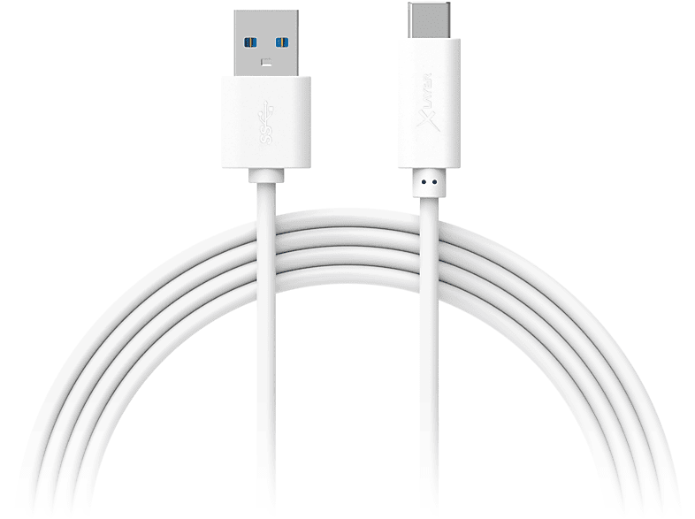 USB-C Colour weiß XLAYER Line USB-Kabel Ladekabel