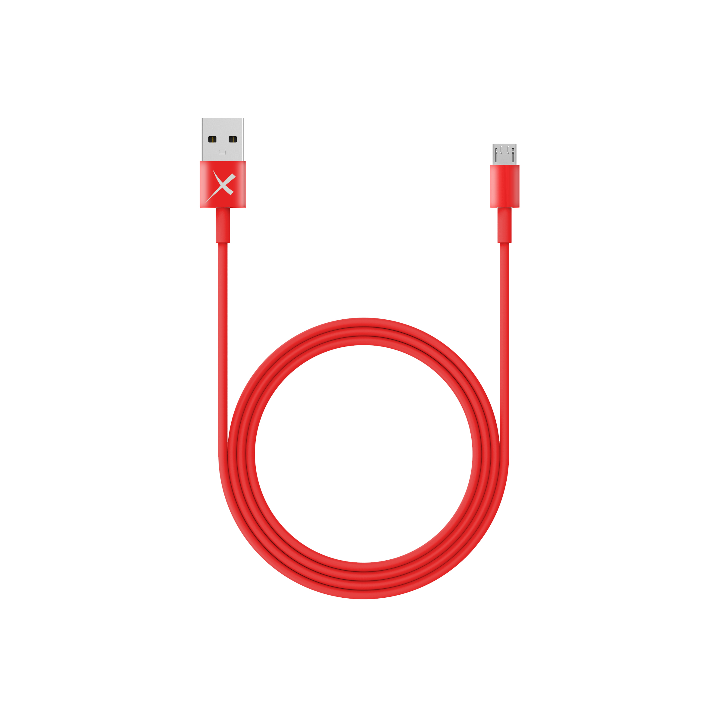 USB-Kabel rot XLAYER Ladekabel Colour Micro-USB Line