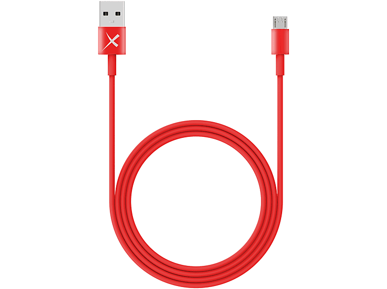 XLAYER Colour Line Ladekabel Micro-USB rot USB-Kabel