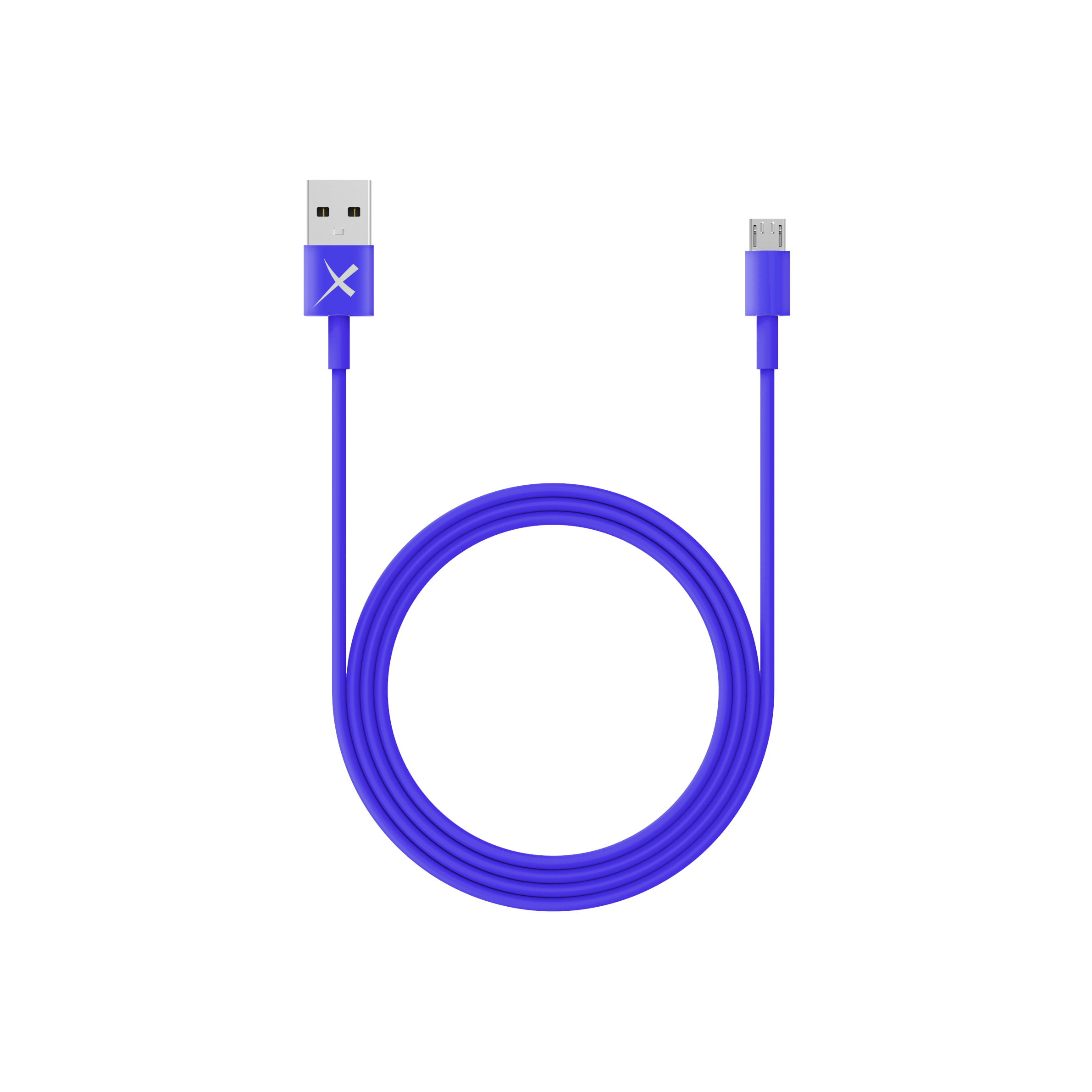 XLAYER Colour USB-Kabel Micro-USB blau Line Ladekabel