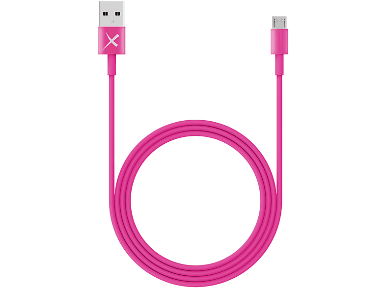XLAYER Colour Line Ladekabel Micro-USB pink USB-Kabel