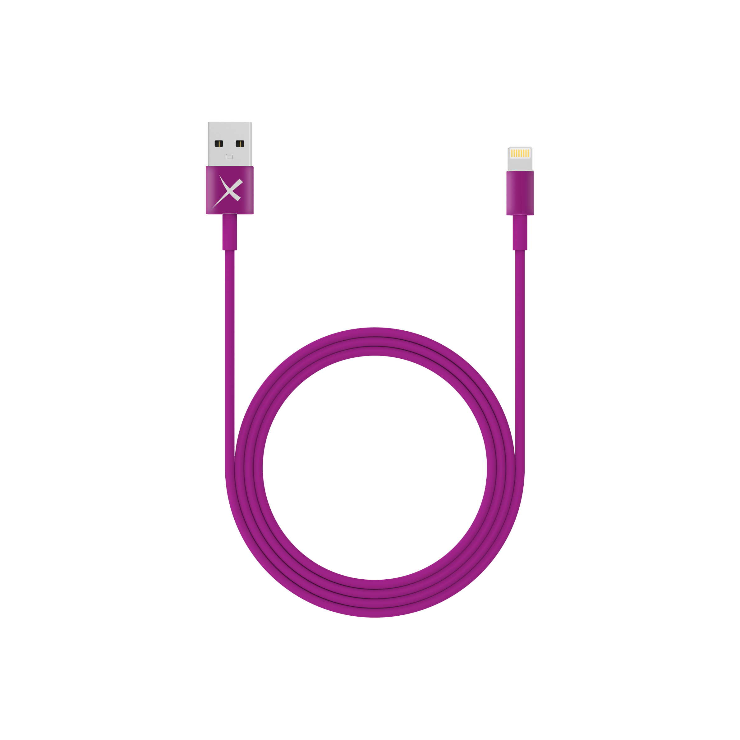 XLAYER Colour Line Ladekabel USB-Kabel Lightning lila