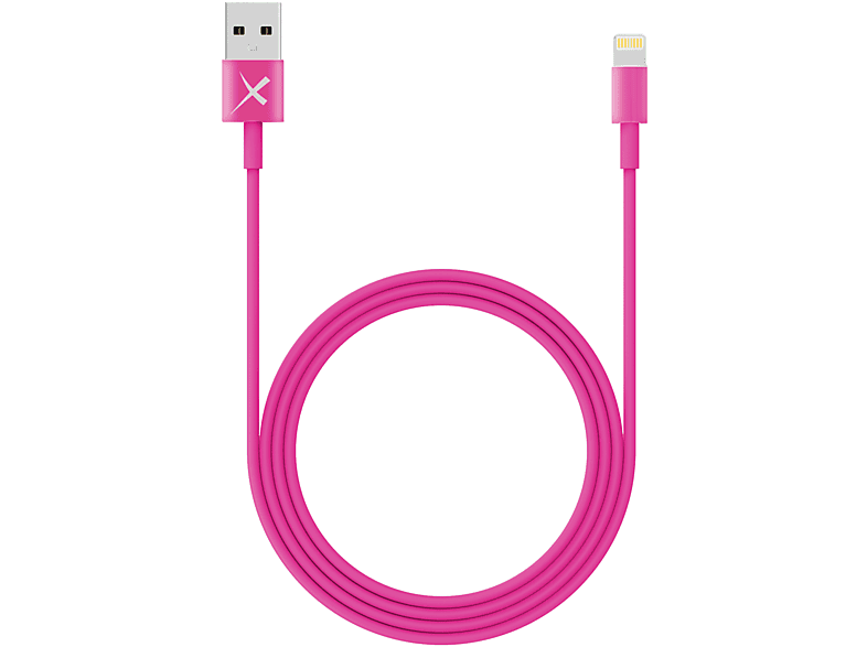 XLAYER Colour Lightning Ladekabel pink Line USB-Kabel