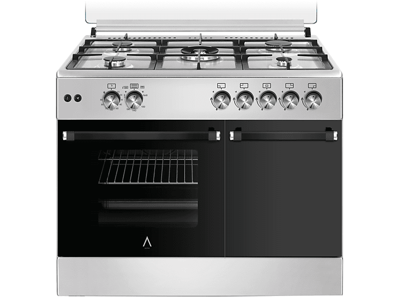 Cocina de gas  - Cocina de  Gas ALPHA Vulcano Lux-90PB Acero Inoxidable Portabombonas ALPHA