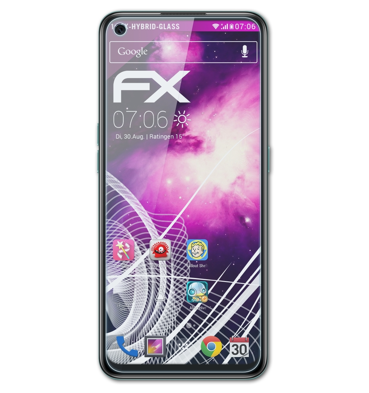 ATFOLIX FX-Hybrid-Glass A55s 5G) Oppo Schutzglas(für