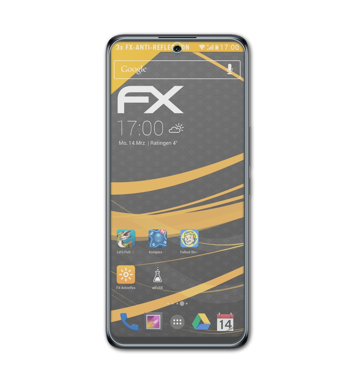 ATFOLIX 3x FX-Antireflex Displayschutz(für V 30 5G) TCL
