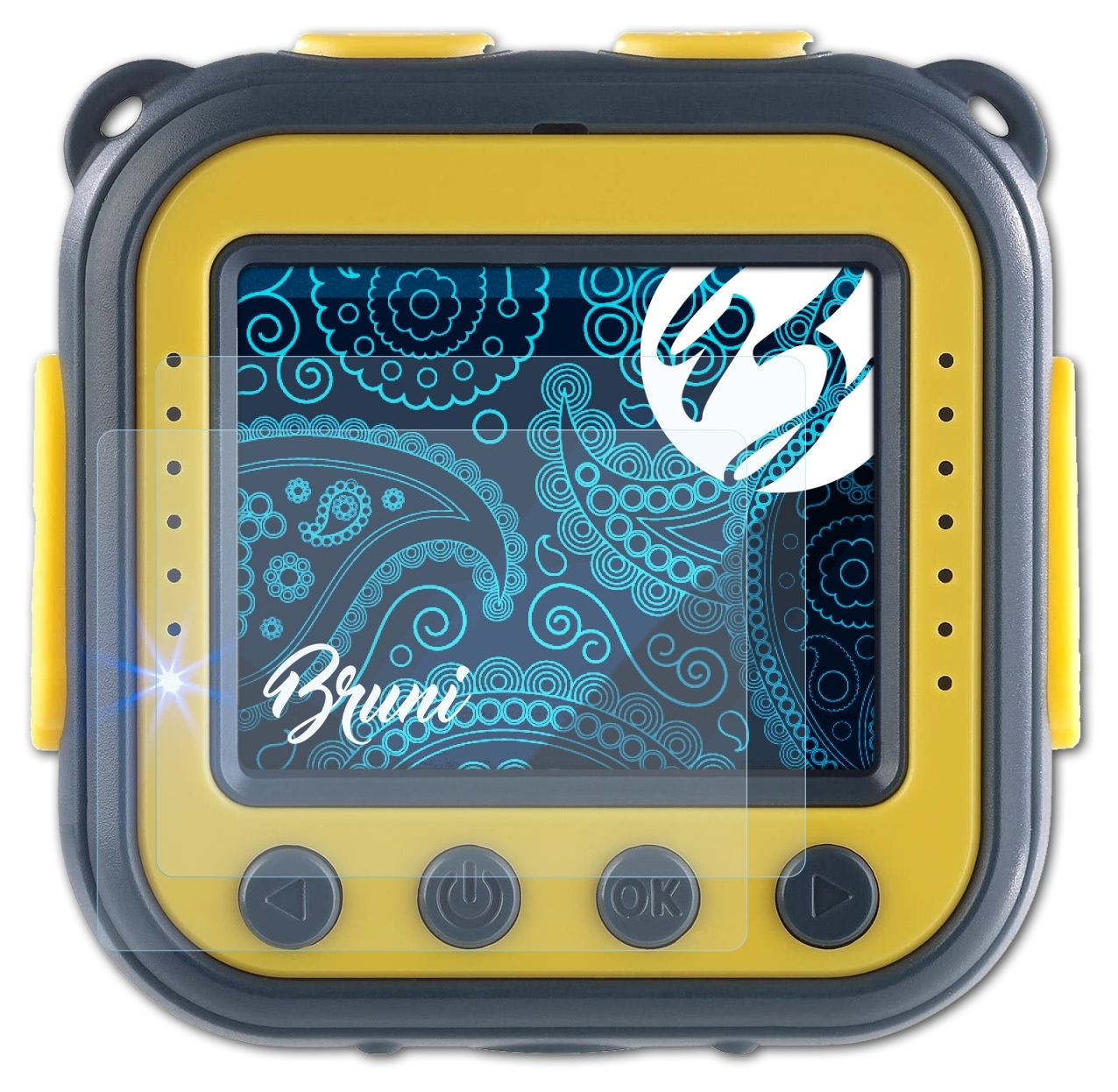 BRUNI 2x Basics-Clear Schutzfolie(für Somikon PX2309-944)